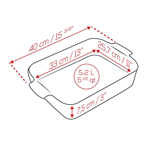 Plat à four céramique Appolia rectangulaire aubergine 40 cm Peugeot - Mathon - 2