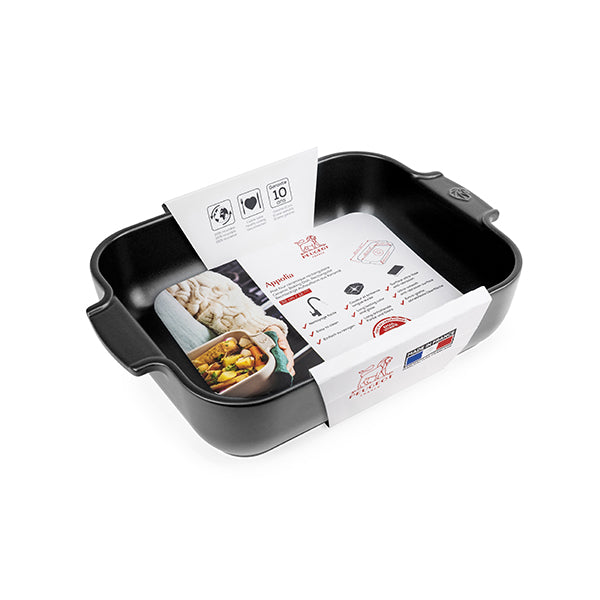 Plat à four céramique Appolia rectangulaire noir mat 32 cm Peugeot - Mathon - 2