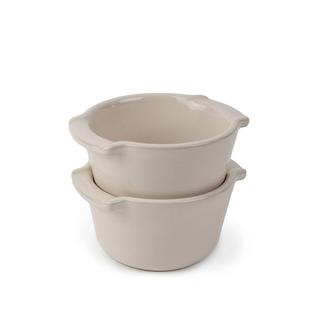Set de 2 ramequins en céramique 11 cm Appolia écru  Peugeot - Mathon - 1