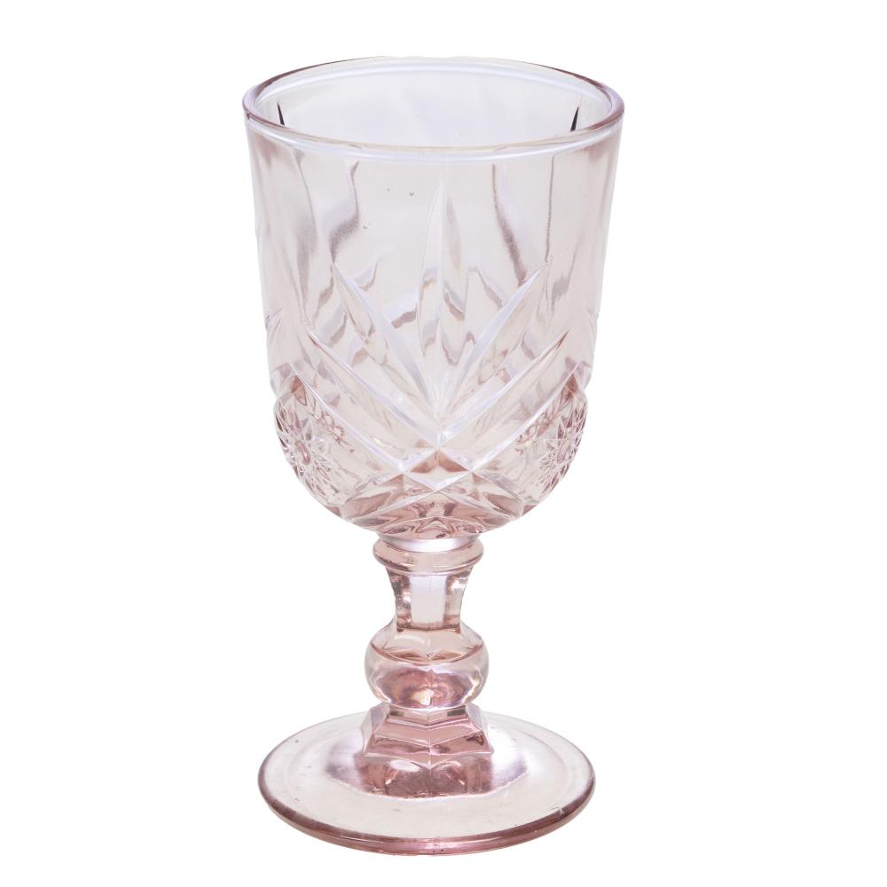 Boîte de 6 verres à pied rose Amadeus - Mathon - 1