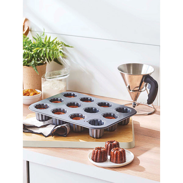 Plaque 12 cannelés bordelais acier antiadhésif De Buyer - Mathon - 2