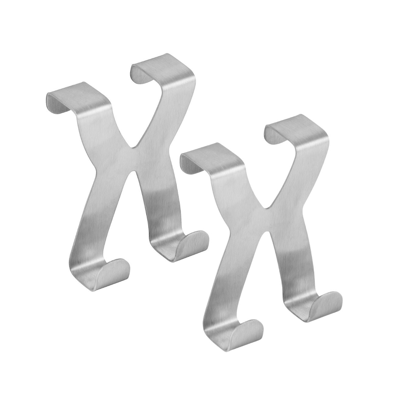 Ensemble de 2 Crochets de porte inox  Tecno Fackelmann - Mathon - 1