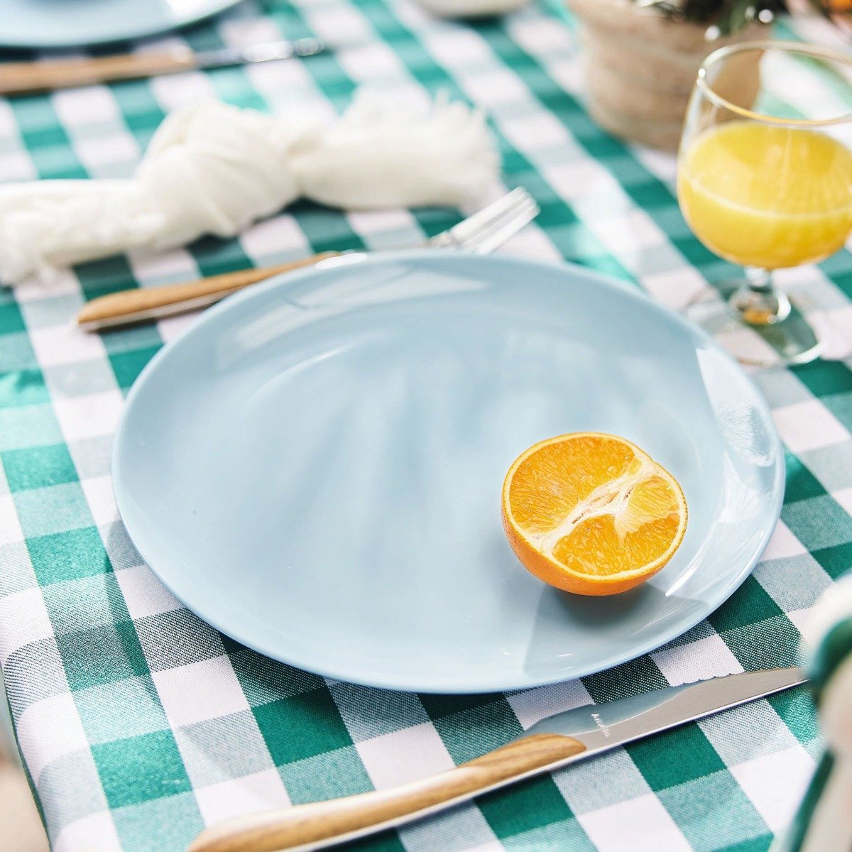 4 assiettes plates 25cm Diwali Paradise Blue Luminarc - Mathon - 3