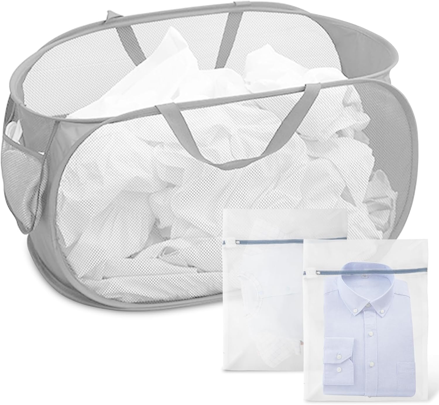 Panier à linge pliable 58L avec 2 sacs transparents Vendos85 - Mathon