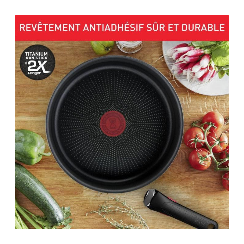 Ingenio Batterie De Cuisine 13 Pcs, Induction, Acier Inoxydable, Revetement Antiadhésif Durable, Emotion On L897ds04 Tefal - Mathon - 3