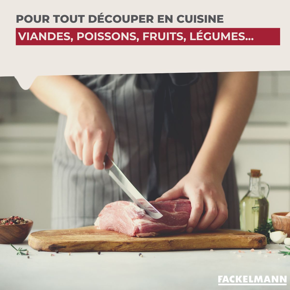 Planche à découper en bois 38 x 18 cm  Wood Edition Fackelmann - Mathon - 4