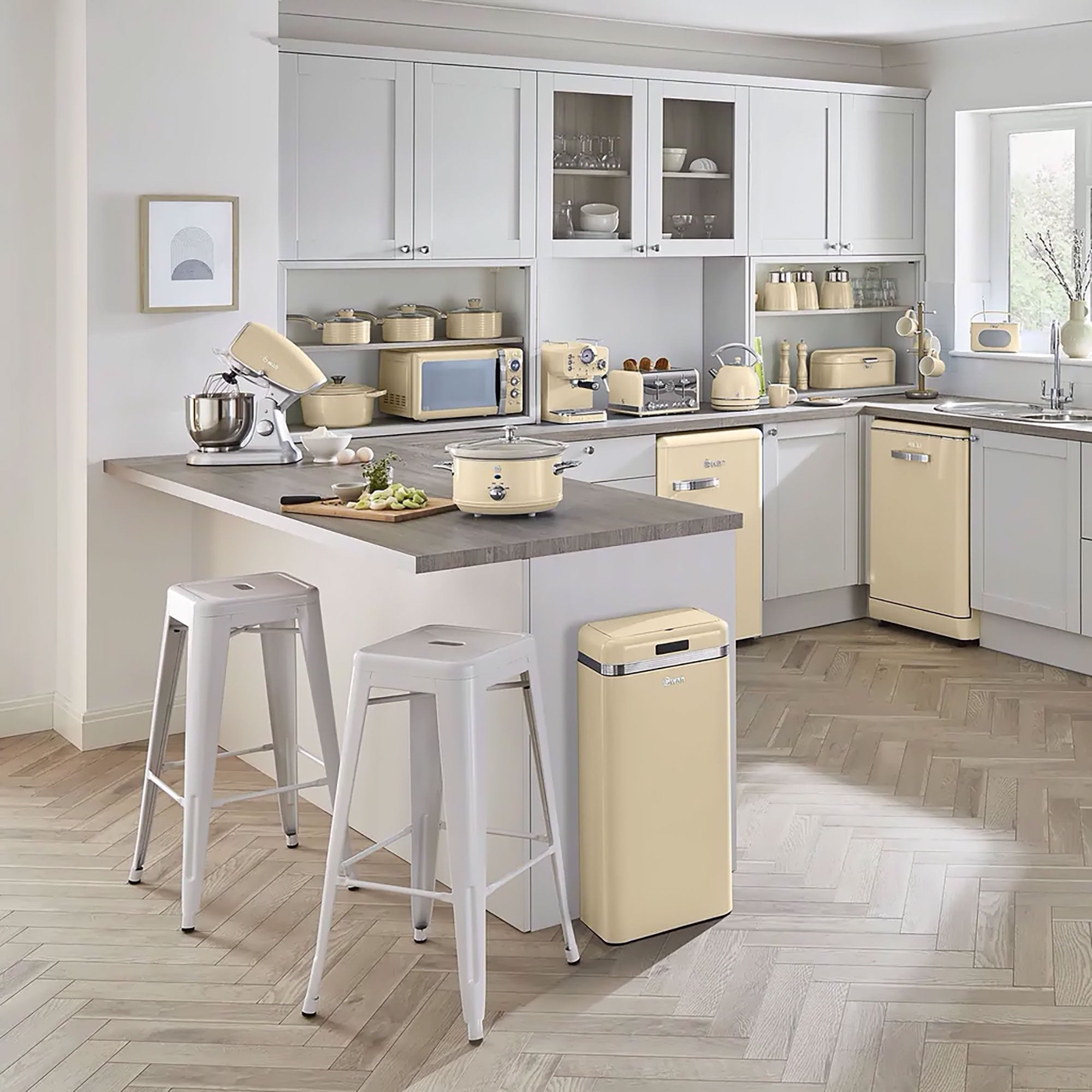 Retro Mijoteuse 3,5L Poêle Amovible en Céramique Antiadhésive, Vintage 200 Crème SF17021CNEU - Mathon - 6