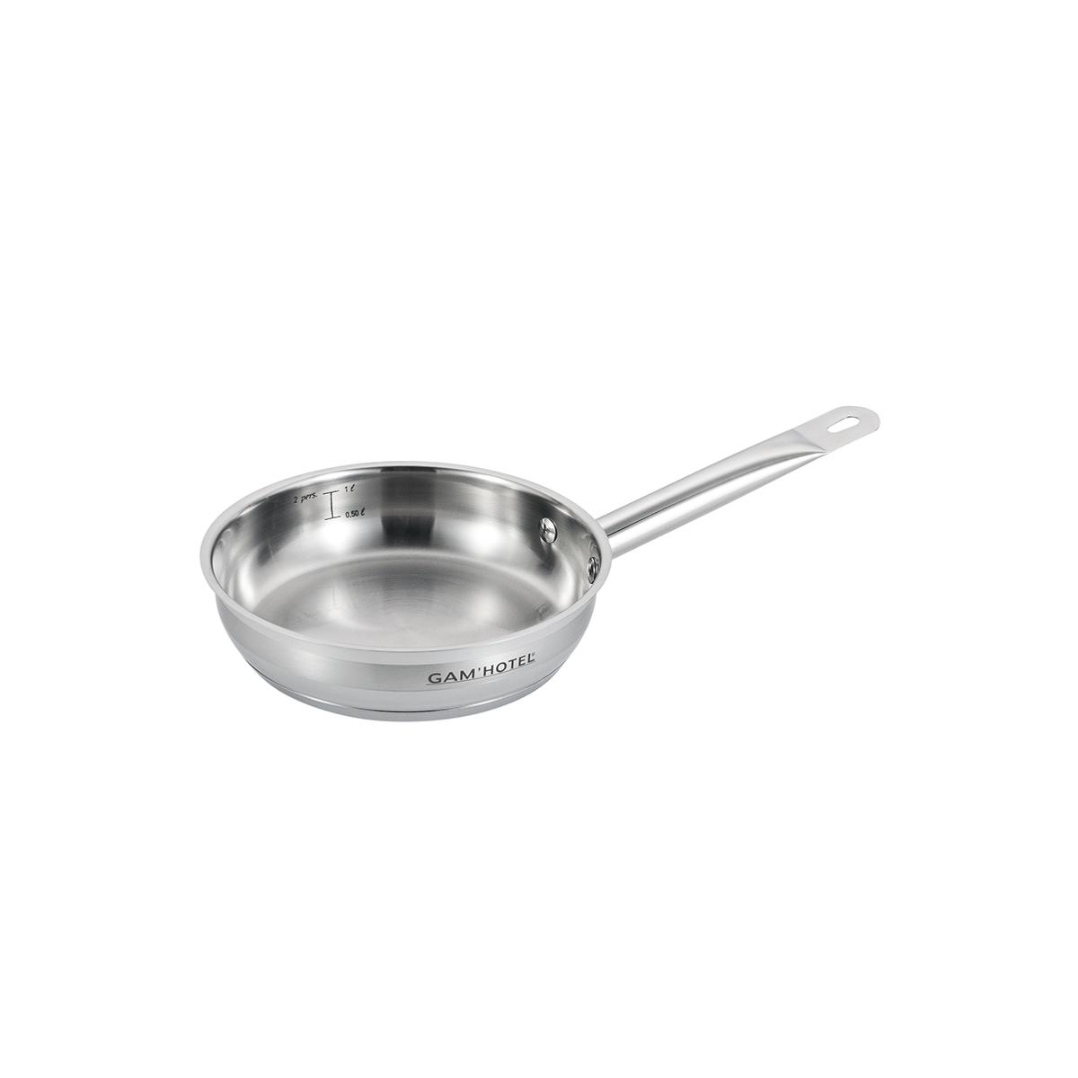 Poêle inox 20x5cm induction Gam Hotel - Mathon - 1