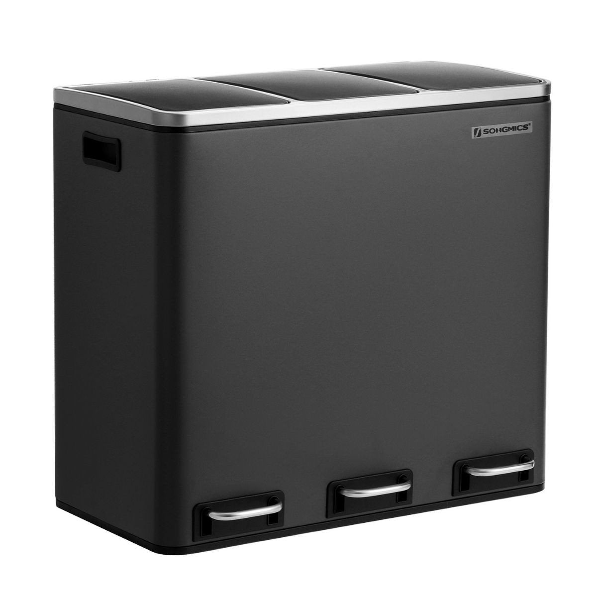 Poubelle de Tri 54L à Pédales Noires Calicosy - Mathon - 1