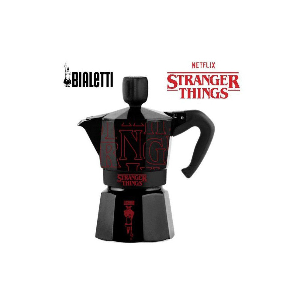 Cafetiere Italienne -   - Moka Express - Collection Stranger Things - 3 Tasses - 130 Ml - Noir / Rouge Bialetti - Mathon - 1