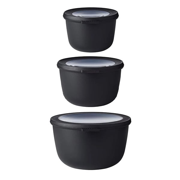 Set de 3 bols hauts Cirqula Nordic Black 500ml, 1000ml, 2000ml Mepal - Mathon