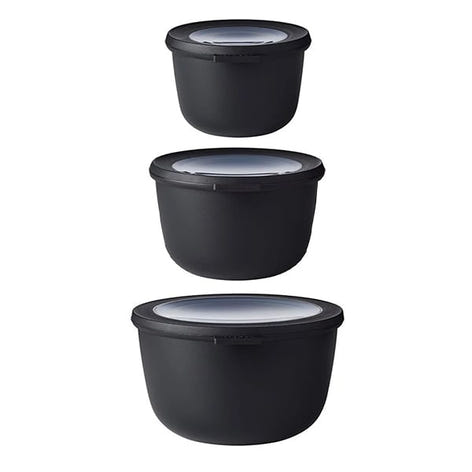 Lot de 3 bols hauts Cirqula Nordic Black 500ml, 1000ml, 2000ml Mepal - Mathon