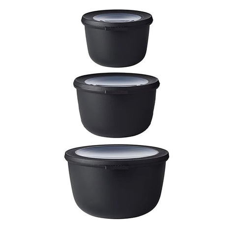 Lot de 3 bols hauts Cirqula Nordic Black 500ml, 1000ml, 2000ml Mepal - Mathon