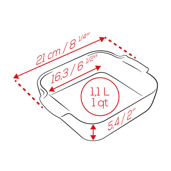 Set de 2 plats à four céramique Appolia rouge 21 et 25 cm Peugeot - Mathon - 2