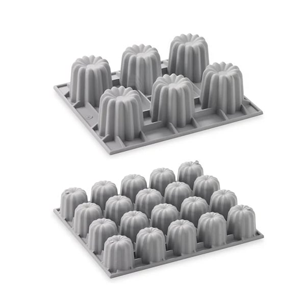 Set de 2 Elastomoules canelés et mini-canelés De Buyer - Mathon - 1