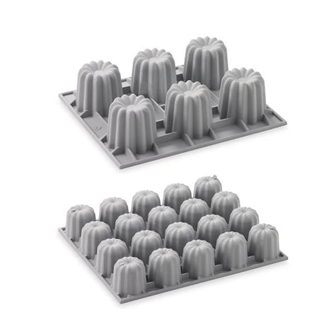 Lot de 2 Elastomoules canelés et mini-canelés De Buyer - Mathon - 1