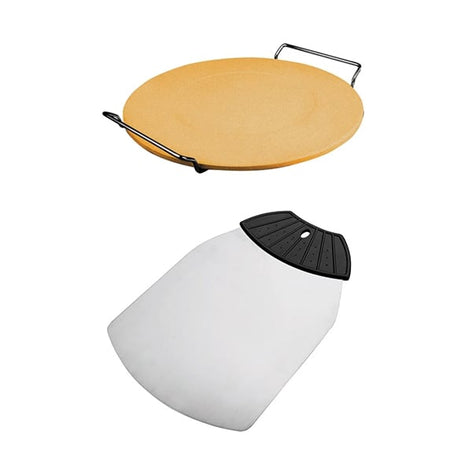 Lot pelle à pizza et pierre pour pizza 33cm - Mathon - 1