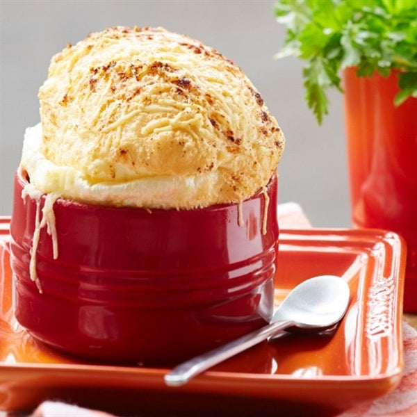 Set de 2 ramequins empilables 200 ml céramique cerise et volcanique Le Creuset - Mathon - 2