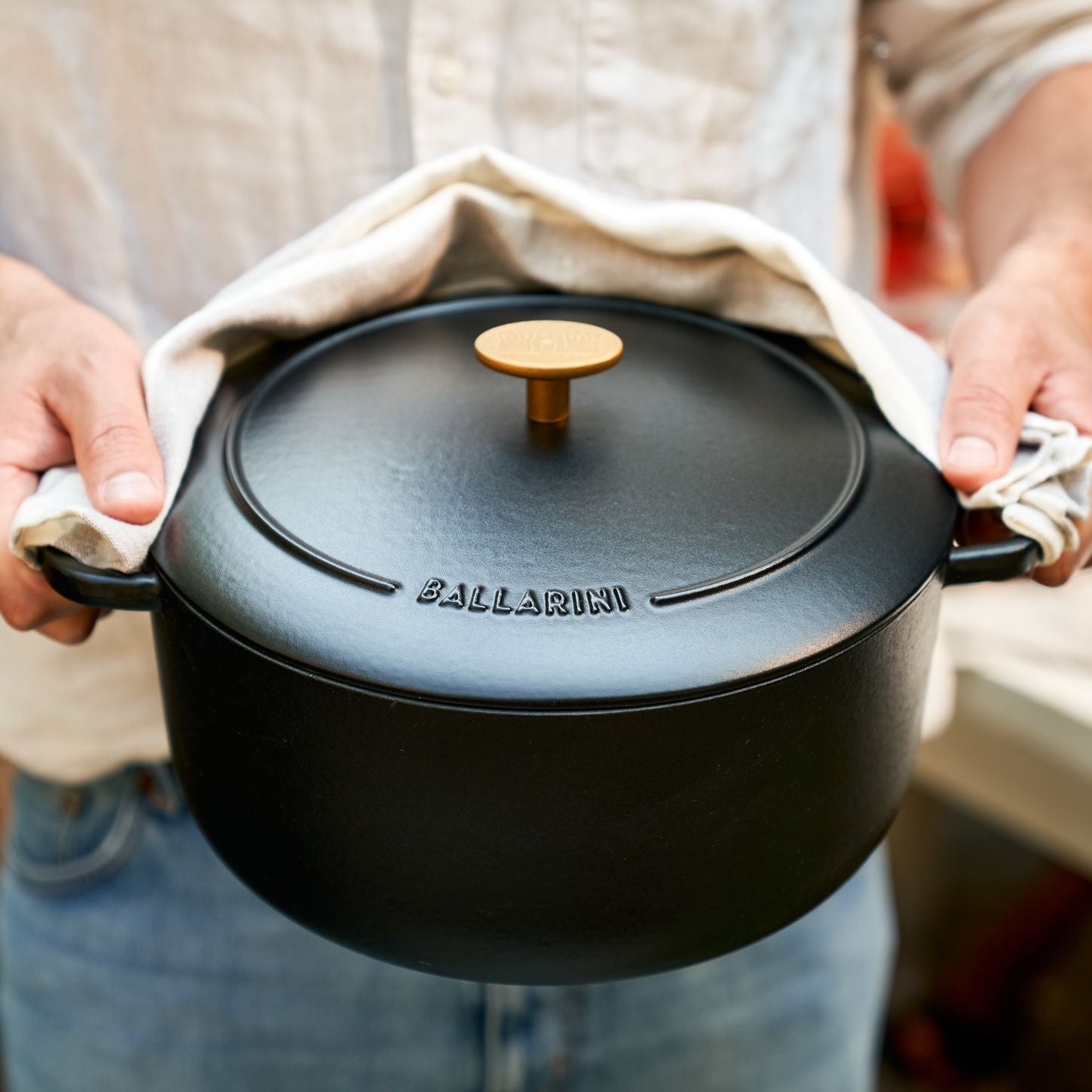 Cocotte 28 cm Bellamonte, Rond(e), Noir, Fonte Ballarini - Mathon - 6