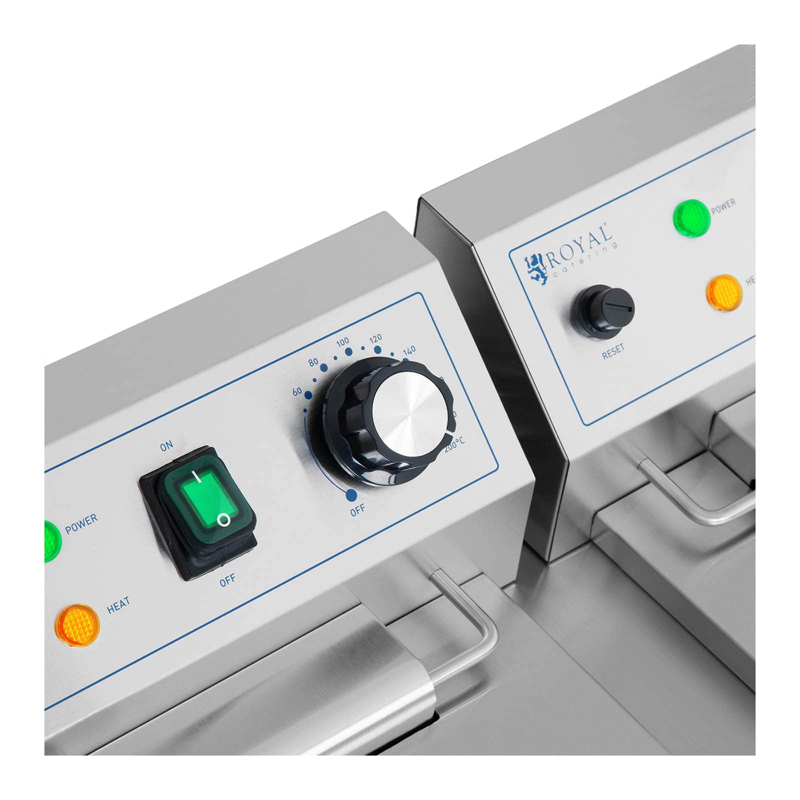 Friteuse électrique 2 x 11 litres 230 volts professionnelle acier inoxydable 14_0003987 - Mathon - 3