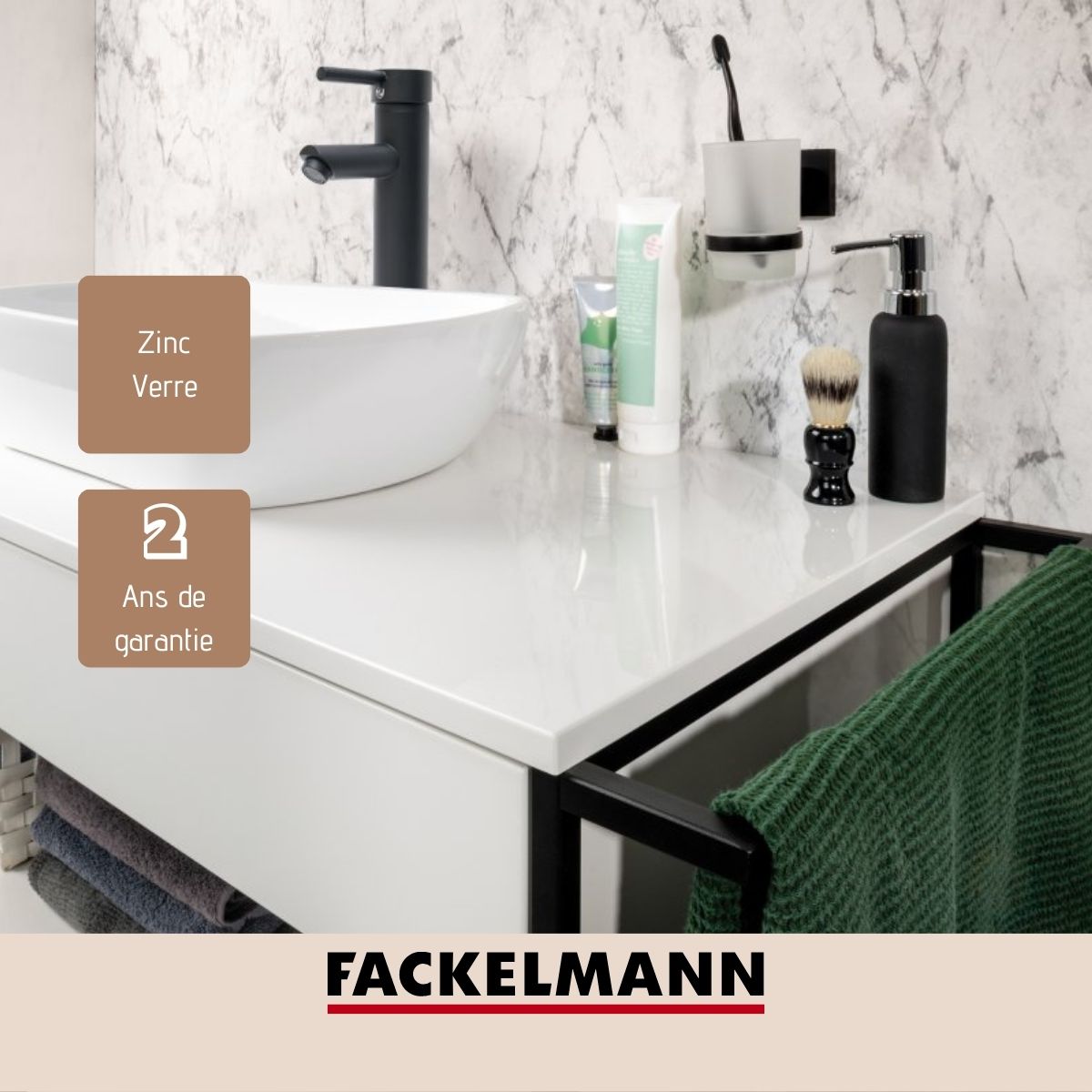 Support brosse à dents noir mat  New York Fackelmann - Mathon - 4