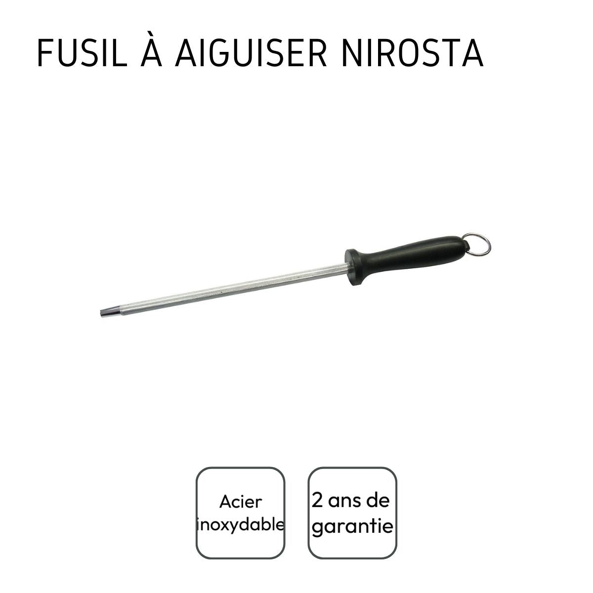 Fusil à aiguiser  OPTIMA 30,5 cm Nirosta - Mathon - 4