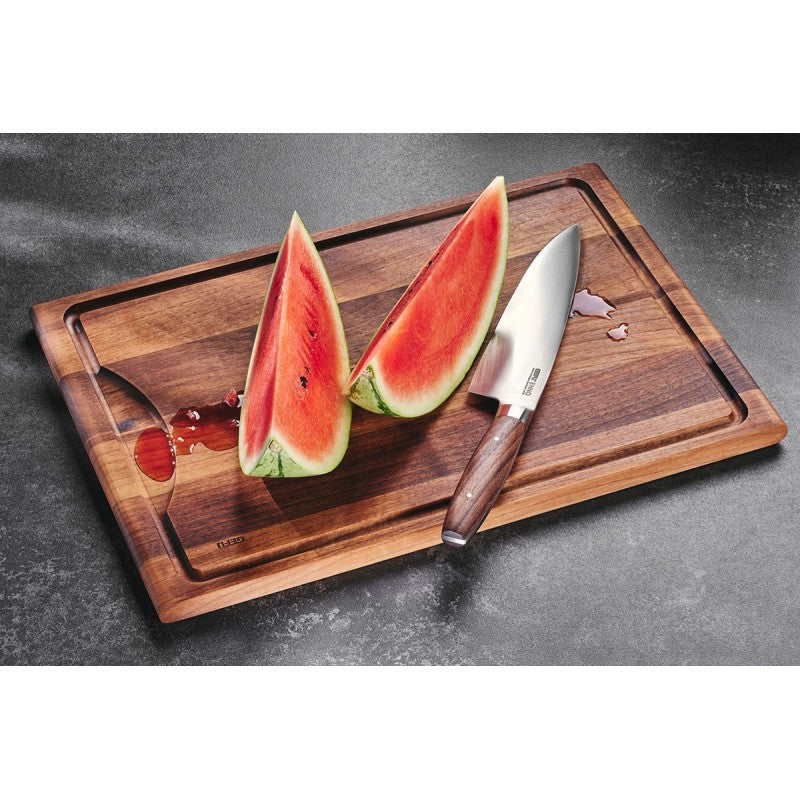 Planche à découper ENNO - Moyenne avec rainure à jus - Bois de Noyer Gefu - Mathon - 7