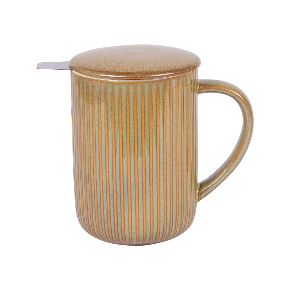 Tisanière Tiao vert-orange 47 cl Table passion - Mathon - 1