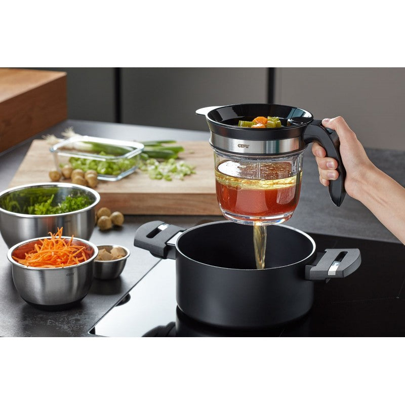 Séparateur de graisse Fluido1 1L en acier plastique et silicone Gefu - Mathon - 4