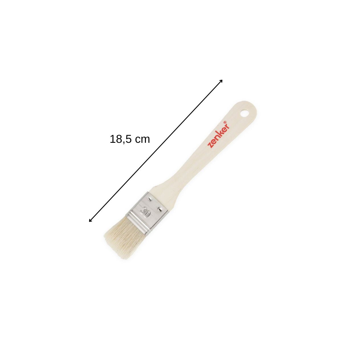 Pinceau de cuisine et de pâtisserie 18,5 cm en poils de porc Zenker Smart Pastry Zenker - Mathon - 3