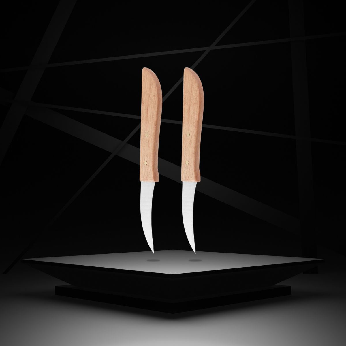 Lot de 2 couteaux de cuisine éplucheur manche en bois 16 cm Nirosta - Mathon - 4