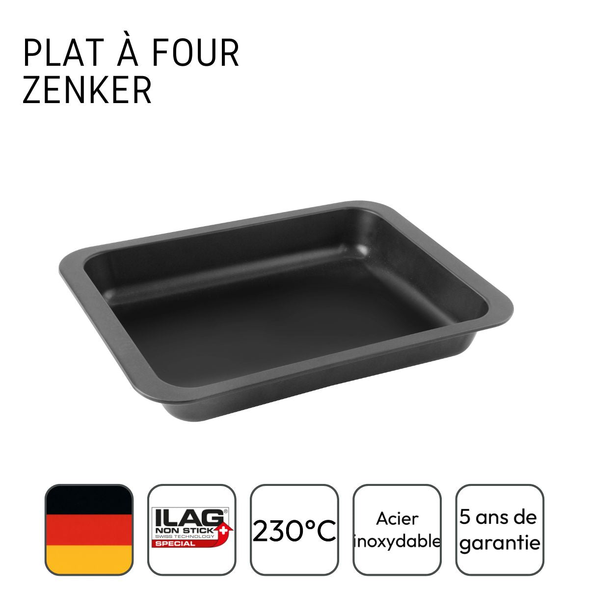 Plat à four rectangulaire 37 x 27 cm Zenker Spécial Cooking Zenker - Mathon - 4