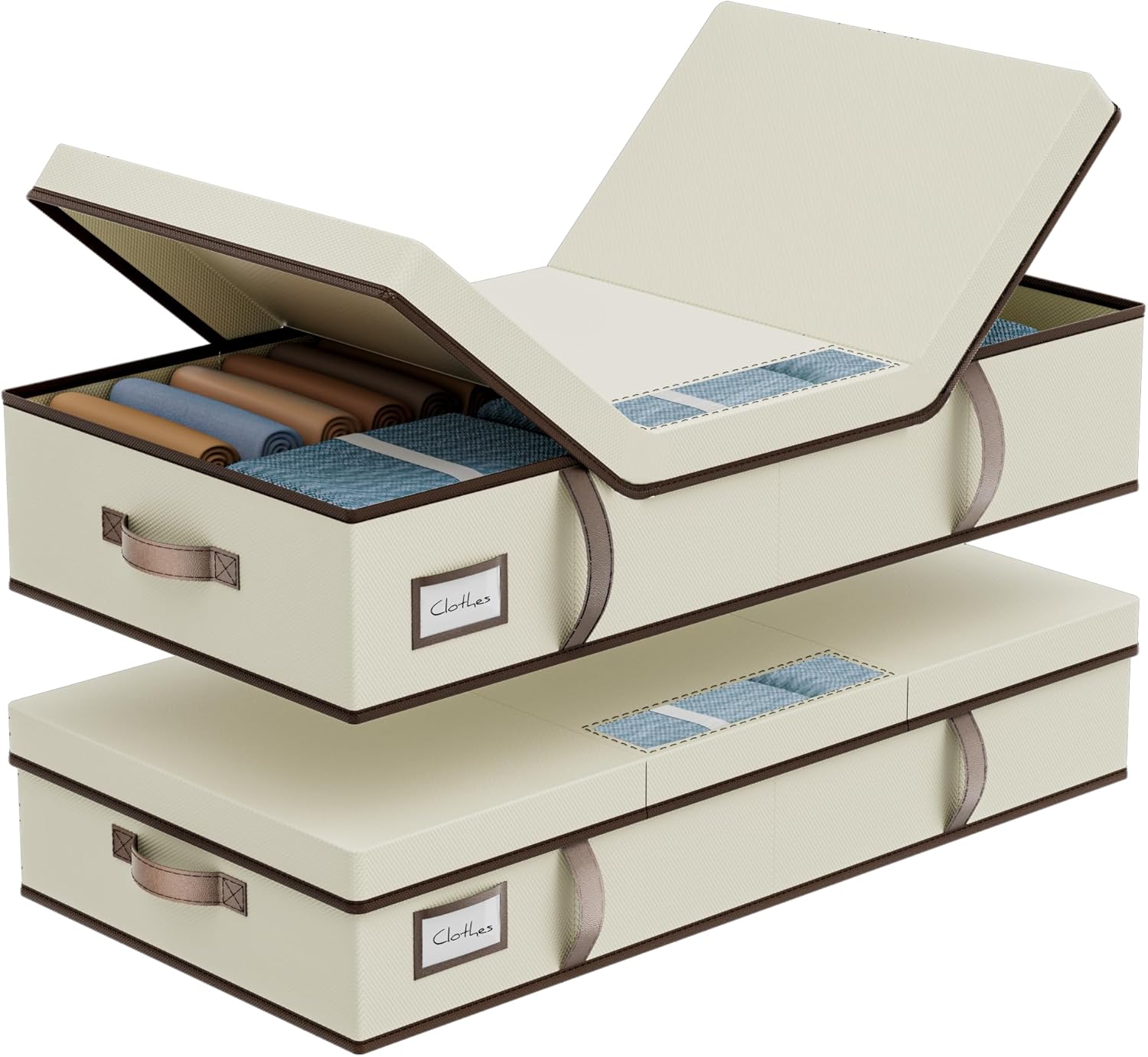 Boîte de Rangement Sous Lit 80x40x15 cm – Grande Capacité Vendos85 - Mathon