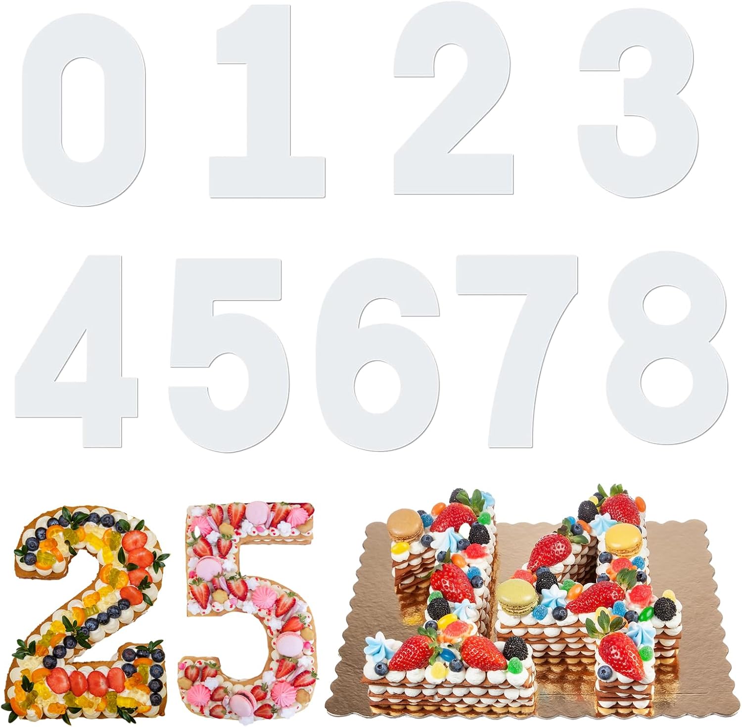 Ensemble de 9 Moules en Forme de Chiffres pour le Number Cake Vendos85 - Mathon