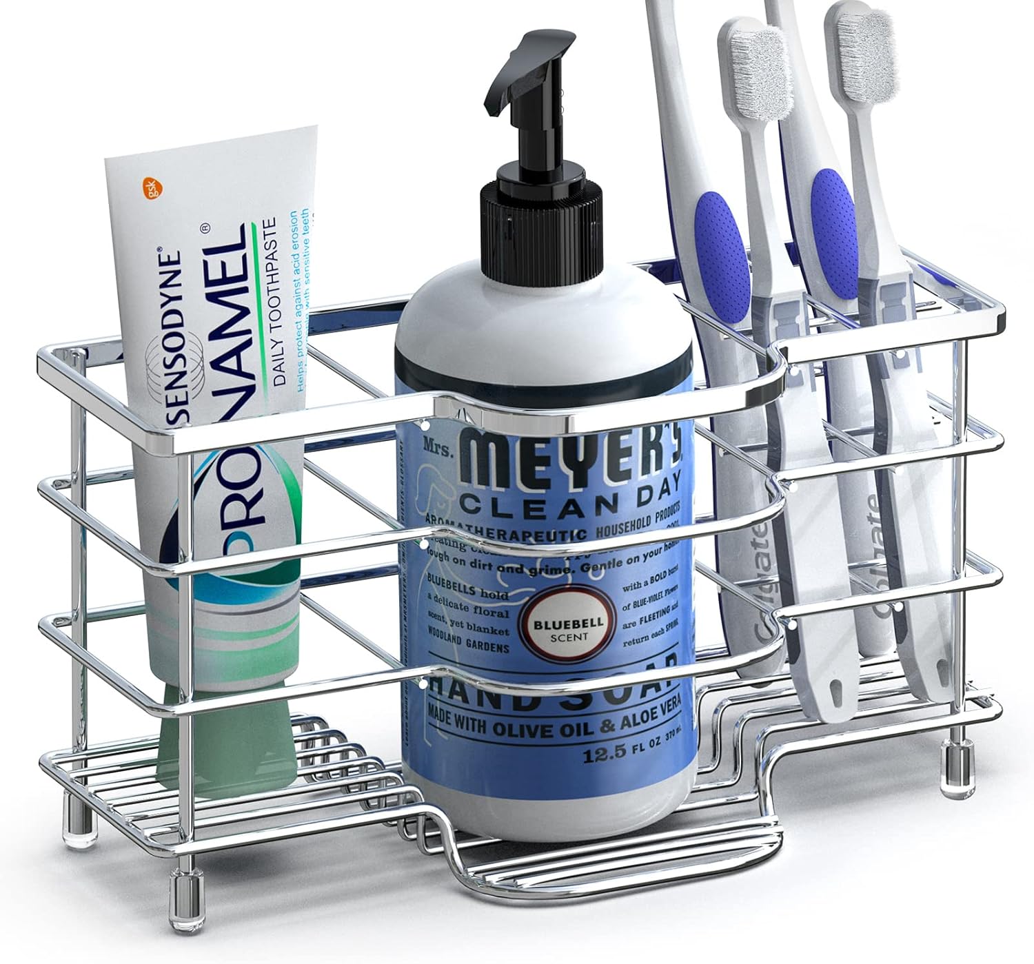 Porte-Brosse à Dents ventilé en Acier Inoxydable pour Salle de Bain gris Vendos85 - Mathon