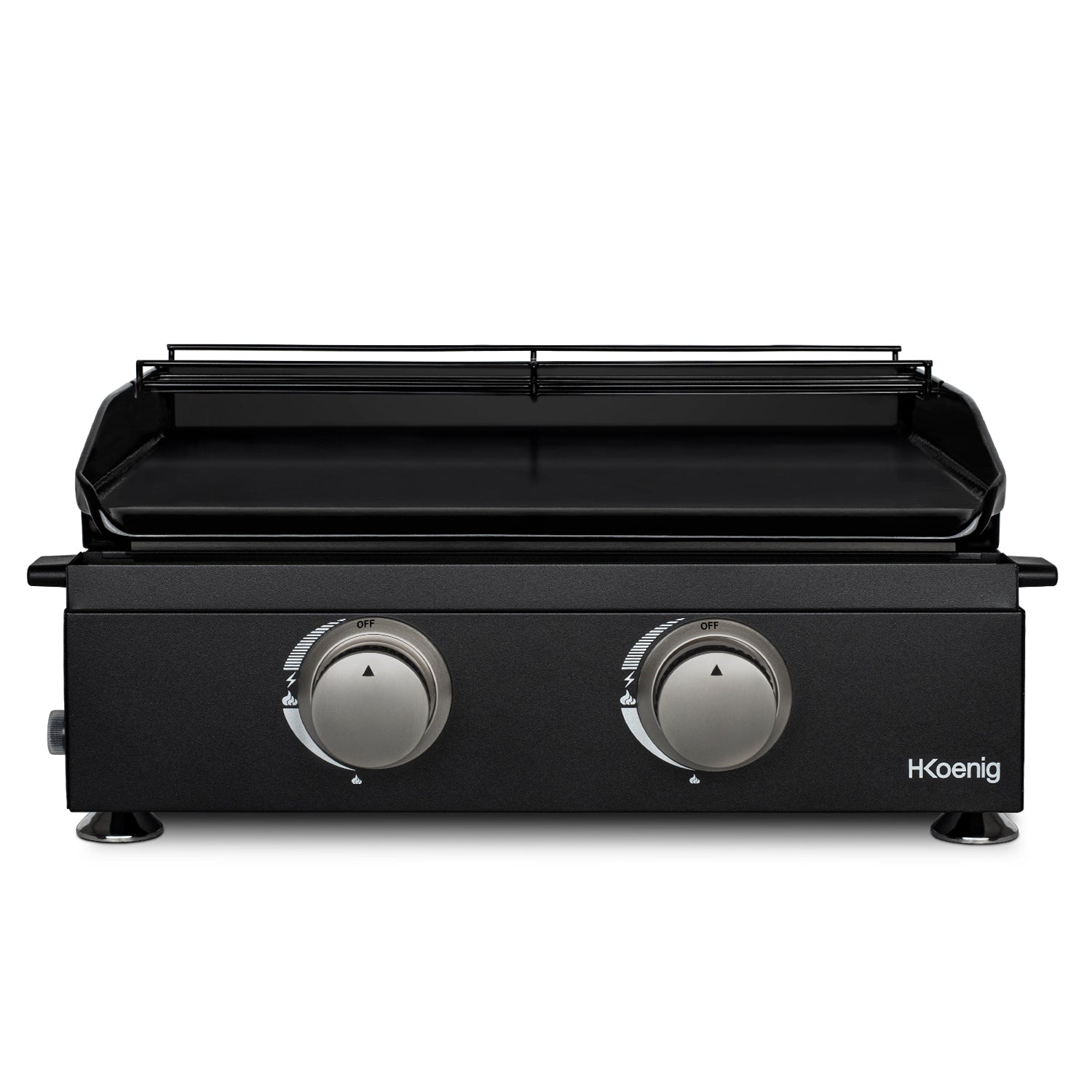 Plancha 2 brûleurs U noire fonte émaillée - PLX1022 H.Koenig - Mathon - 1