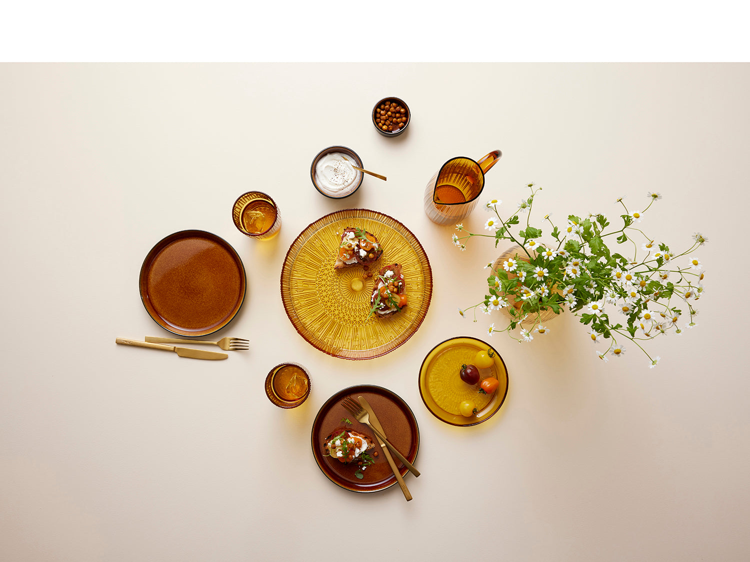 Assiette GASTRO en grès Noir/Ambre Bitz - Mathon - 4