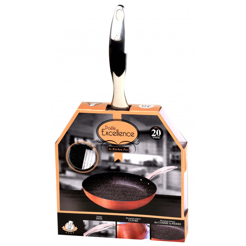 Revêtement cuivre 20/24/28 cm Poêle cuivre excellence Kitchenpro - Mathon - 3