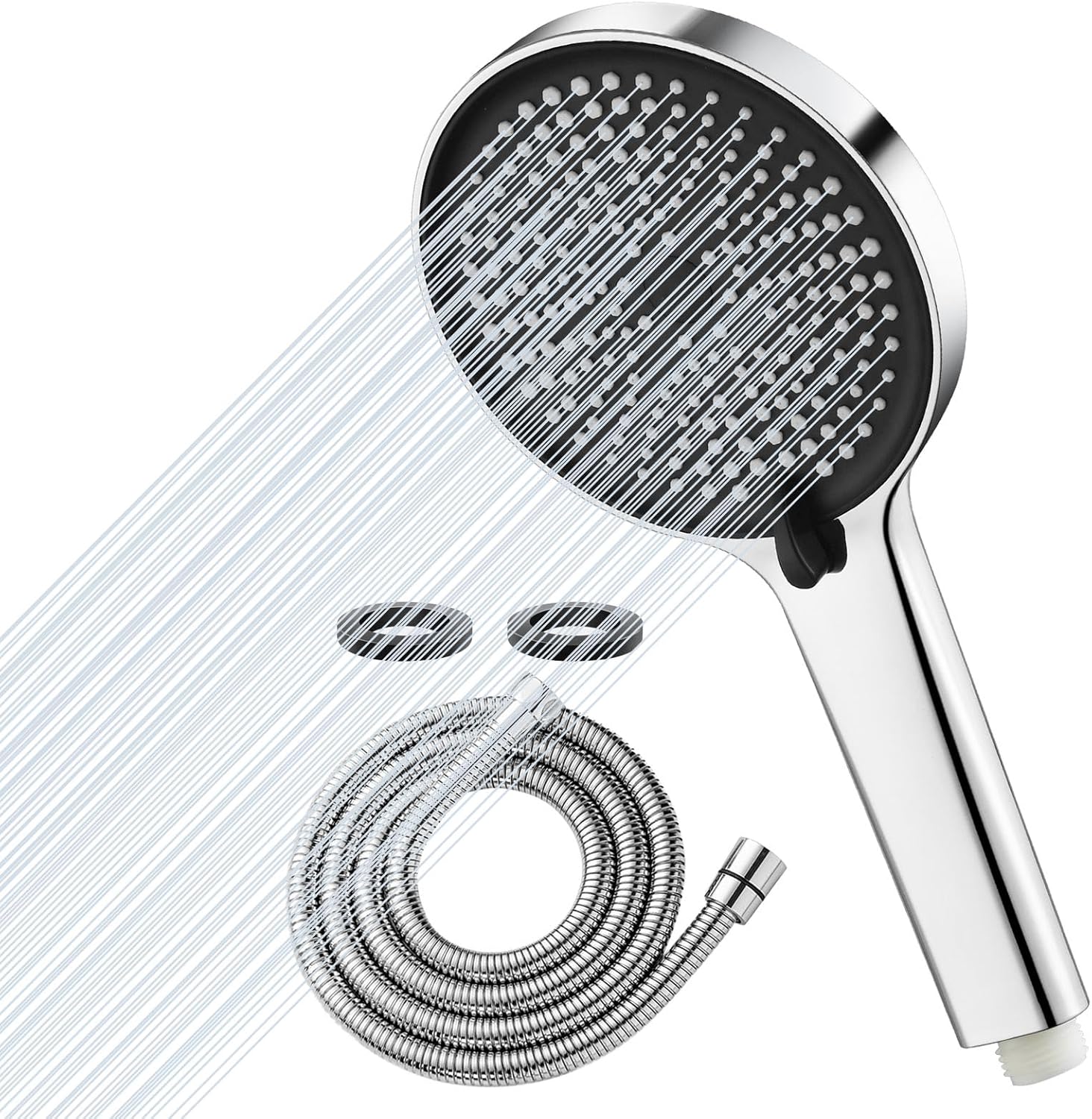 Douchette ronde 5 jets haute pression chromée Vendos85 - Mathon