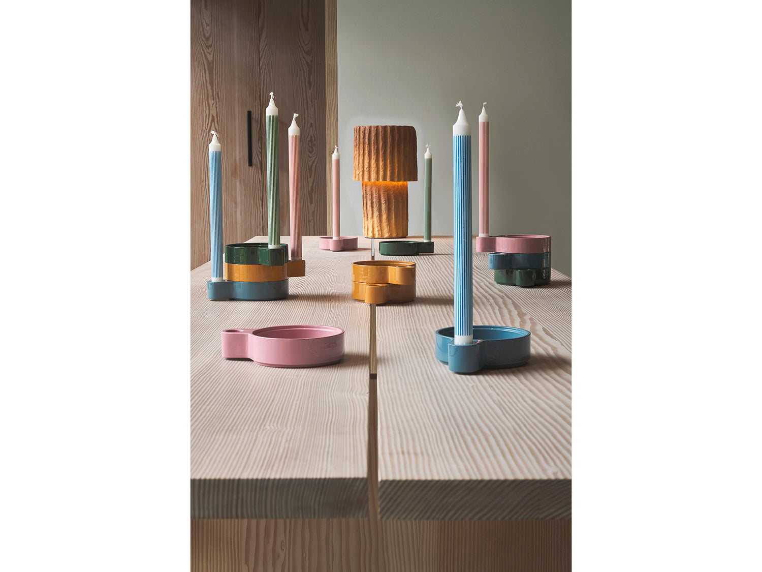 Bougeoir Styles en Aluminium Ambre Villa Collection - Mathon - 10