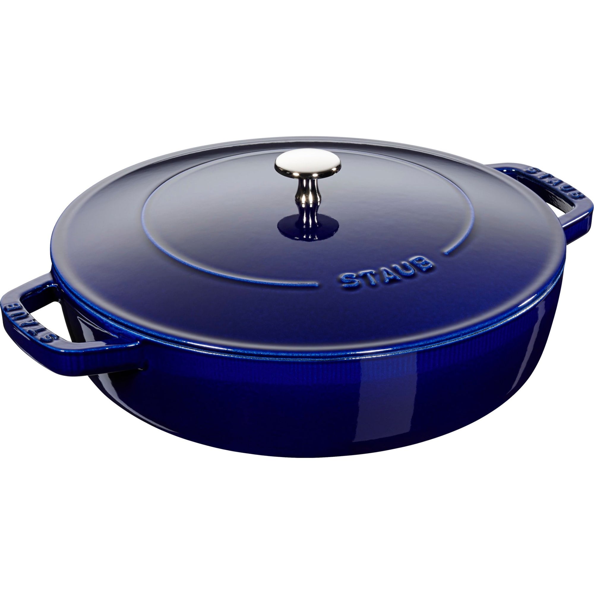 Sauteuse Chistera, Fonte, 28 cm, Bleu intense Staub - Mathon - 1
