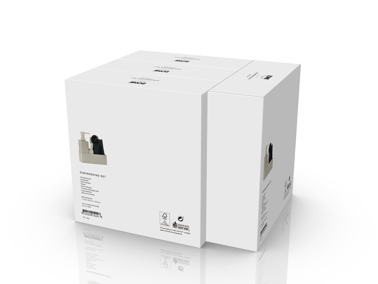 Set de vaisselle 4 pièces en silicone et céramique Marron Zone Denmark - Mathon - 5