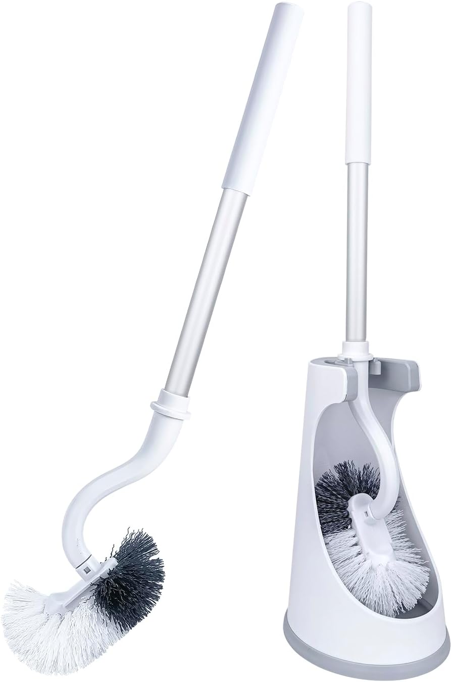 Brosse WC Silicone Argenté/Blanc – Nettoyage Profond et Durable Vendos85 - Mathon