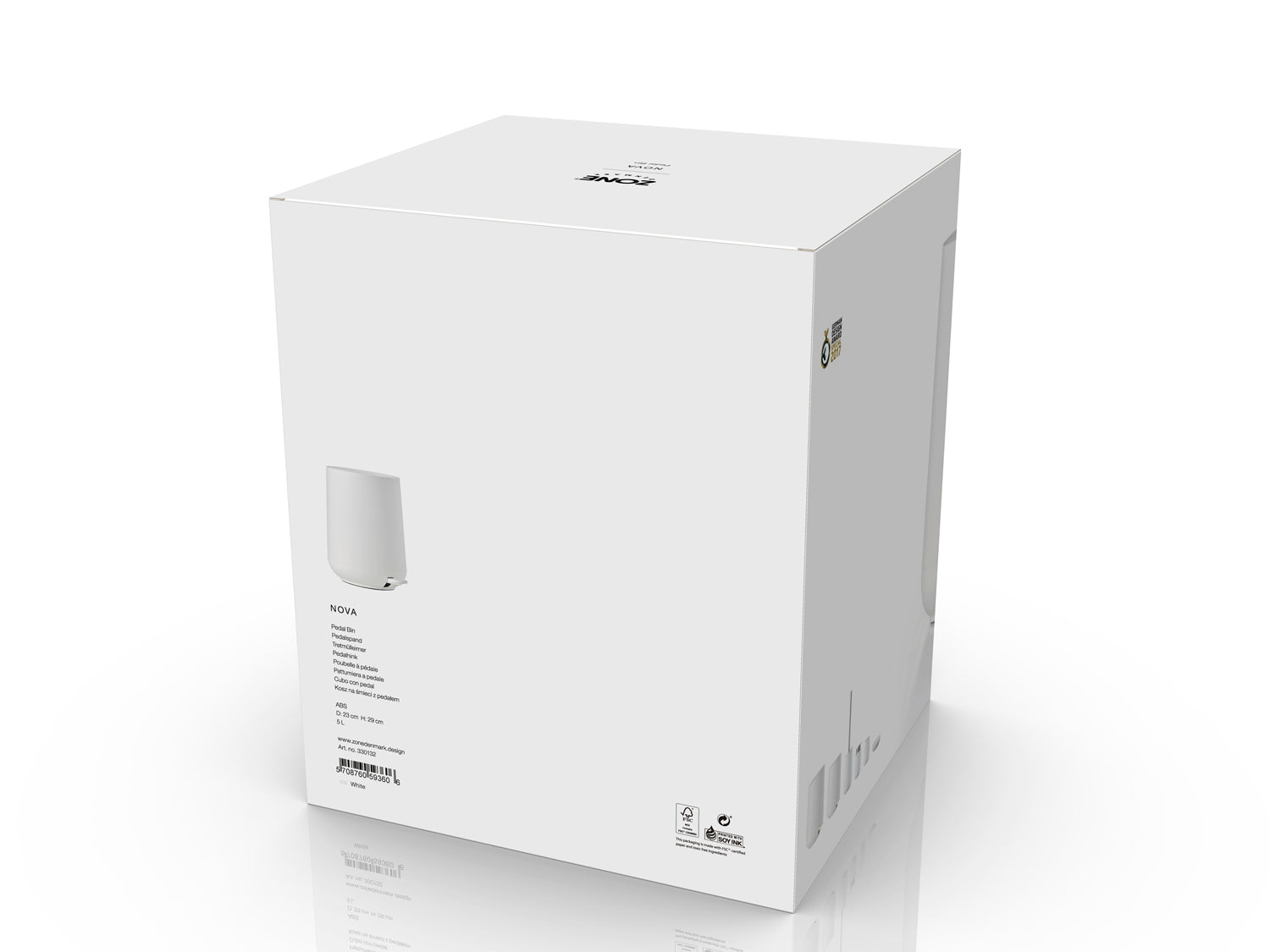 Poubelle à pédale NOVA en abs Blanc Zone Denmark - Mathon - 3
