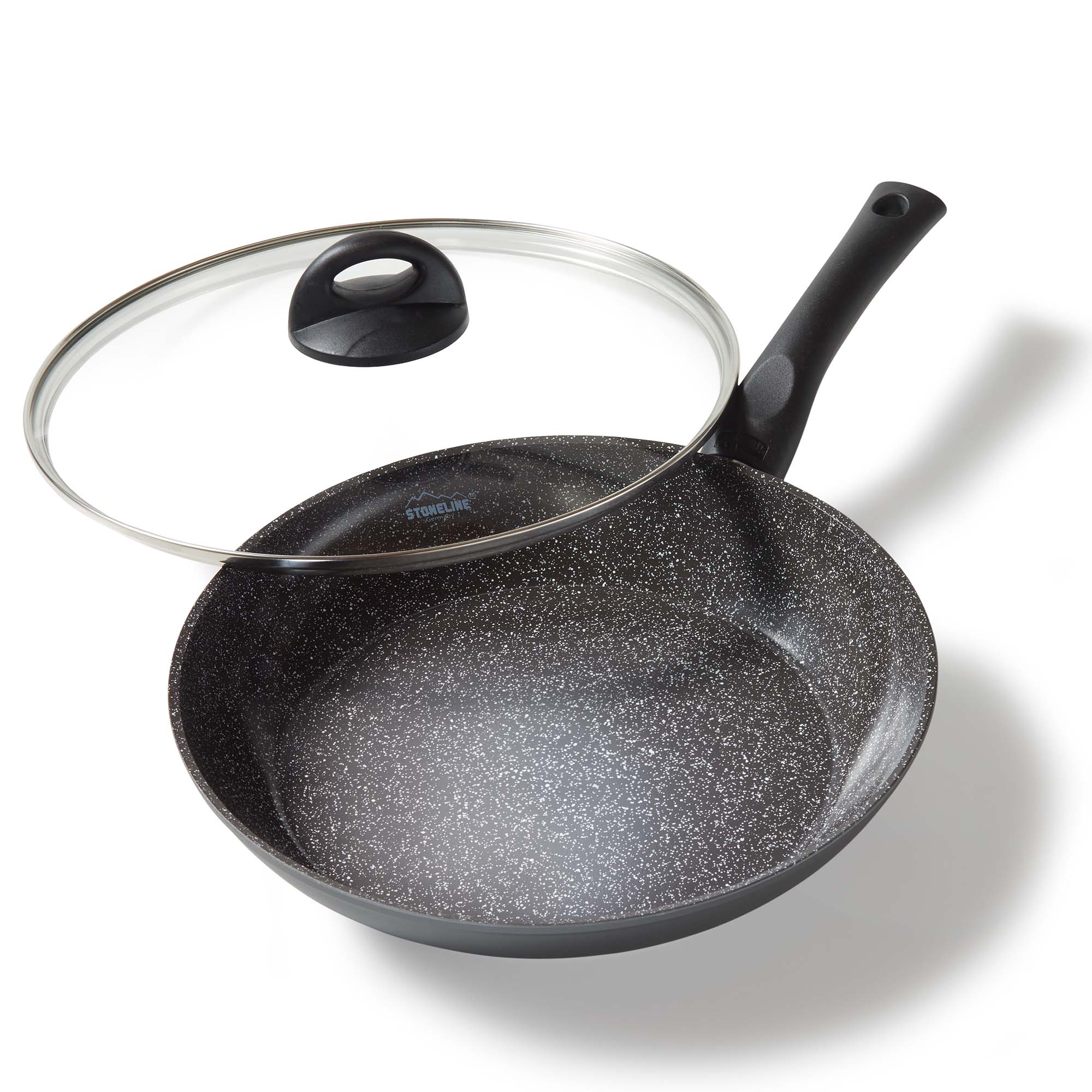 CERAMIC Poêle 28 cm, revêtement en céramique, avec couvercle en verre Stoneline - Mathon - 1