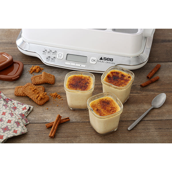 6 pots yaourt pour Multi-Délices couvercles blanc Seb - Mathon - 2