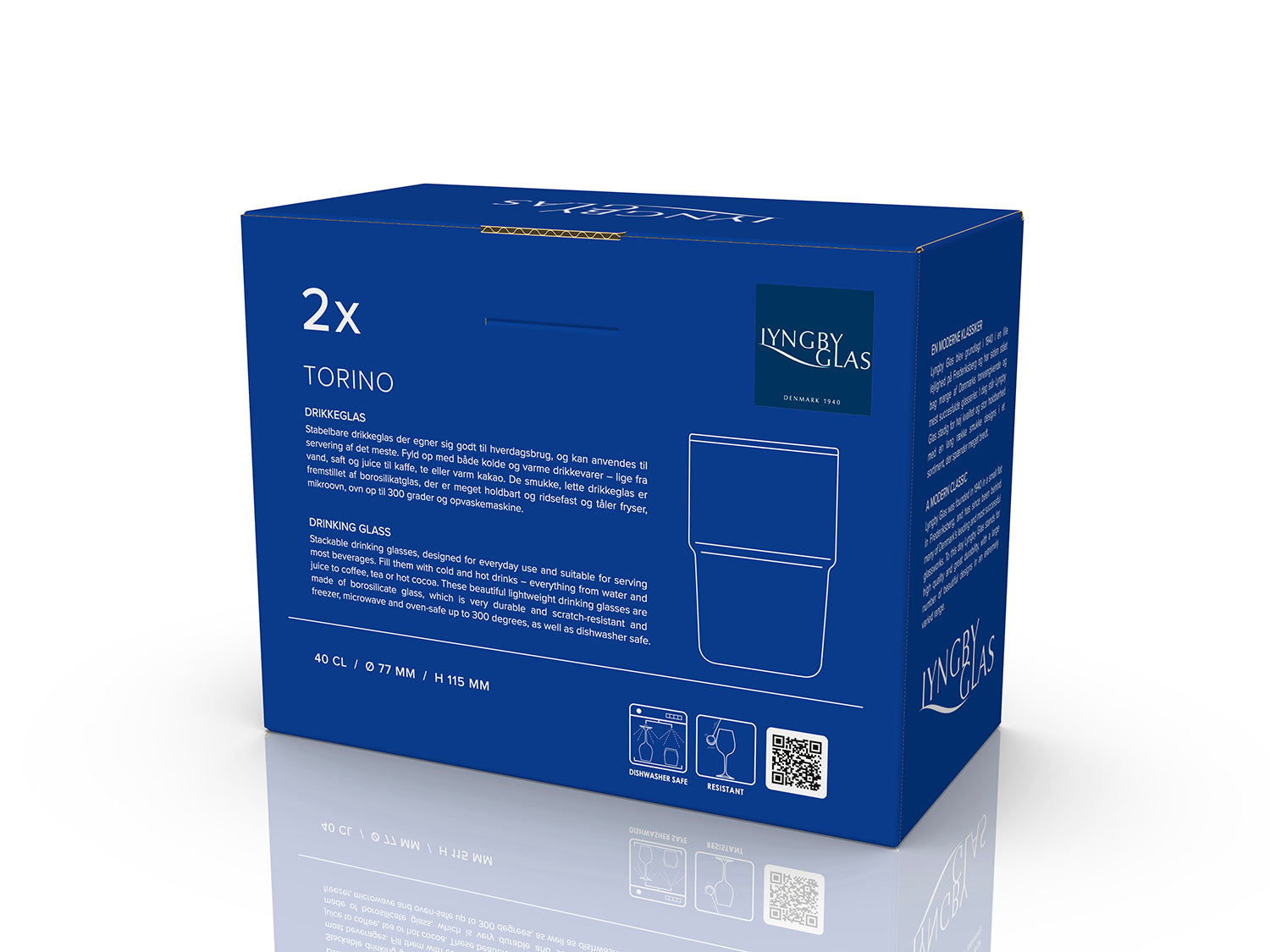 Set de 2 verres TORINO Bleu Lyngby Glas - Mathon - 5