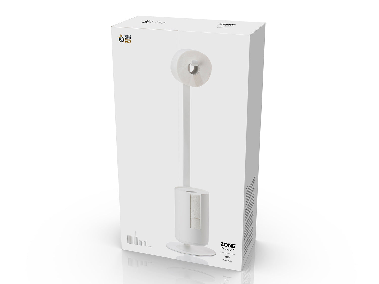 Porte-rouleau autoportant RIM en aluminium Blanc Zone Denmark - Mathon - 5