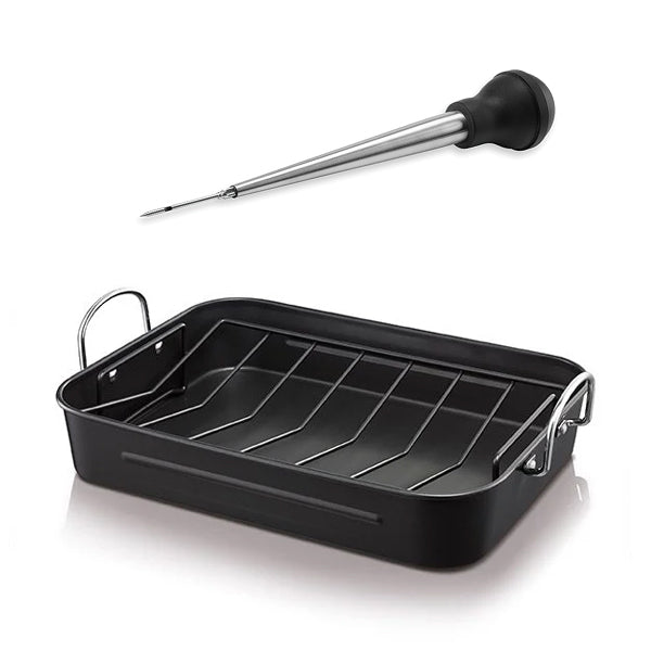 Lot plat à four 38 cm Beka et poire à jus - Mathon - 1