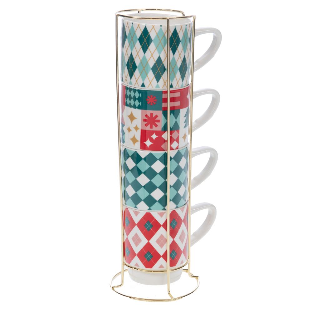 Coffret 4 tasses déjeuner Santa Amadeus - Mathon - 1